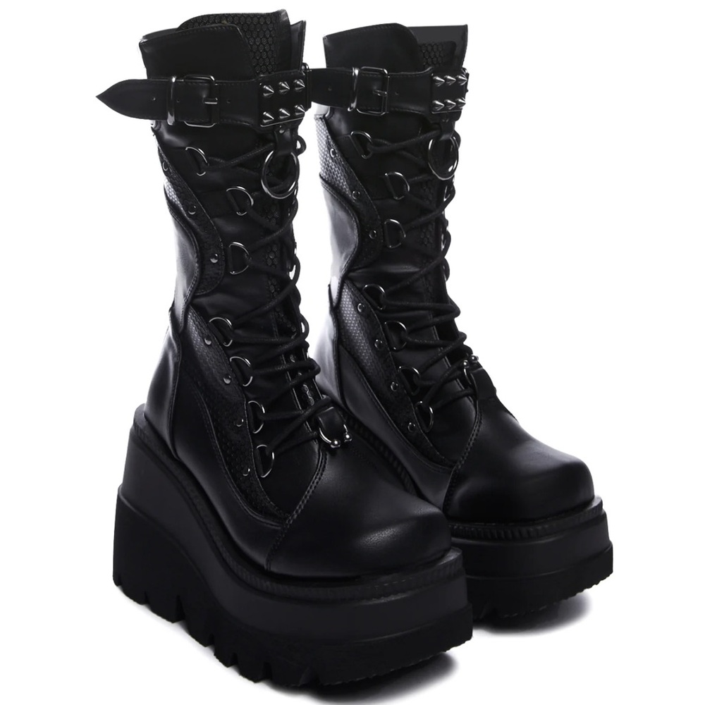 Demonia Platform Mid-Calf Boots